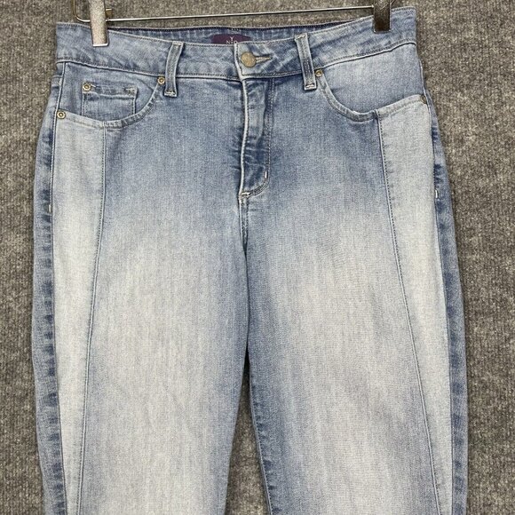 NYDJ Jeans Womens 6 Blue Legging Light Wash Cotton Stretch Blend Mid Rise Denim - Picture 2 of 16